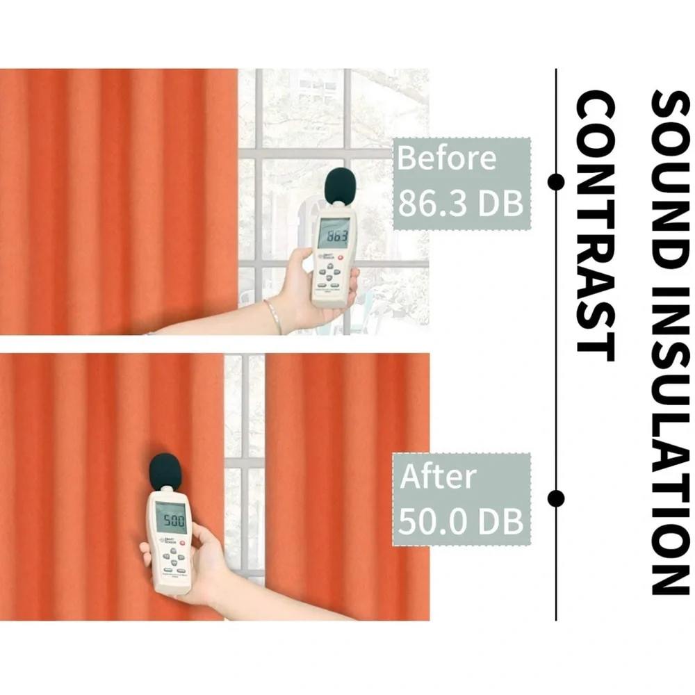 100% Blackout window Curtains with Liner Grommets Thermal Insulated 52x54” Coral